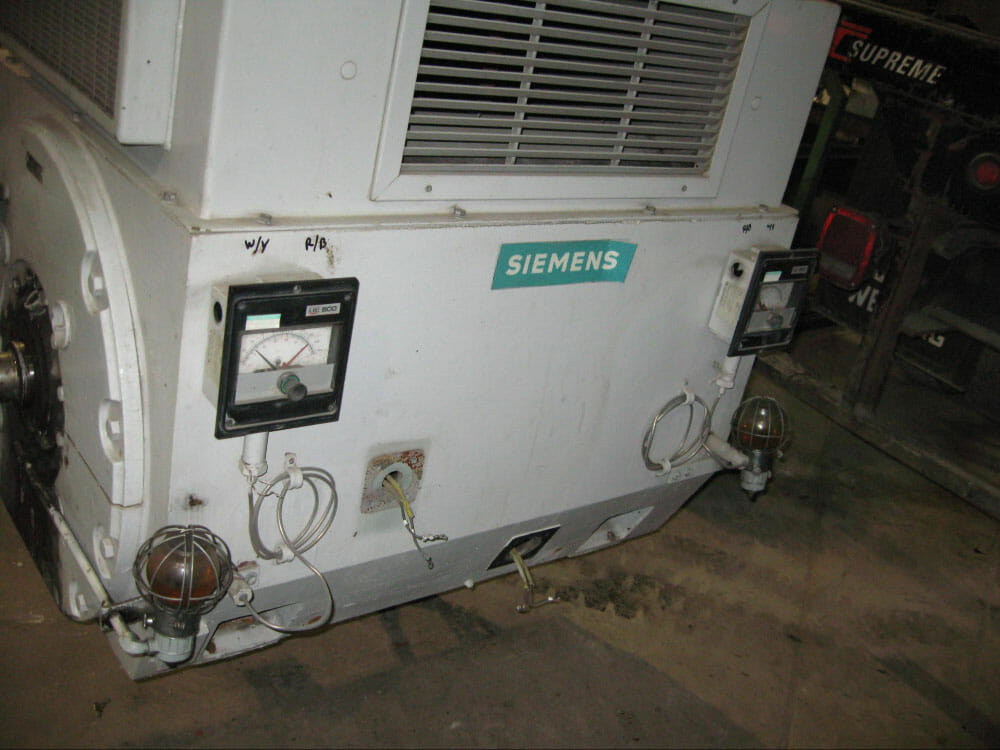 800 Hp Siemens Sleeve Bearing Compressor Motor repaired at Harrison Electric in Michigan City, IN